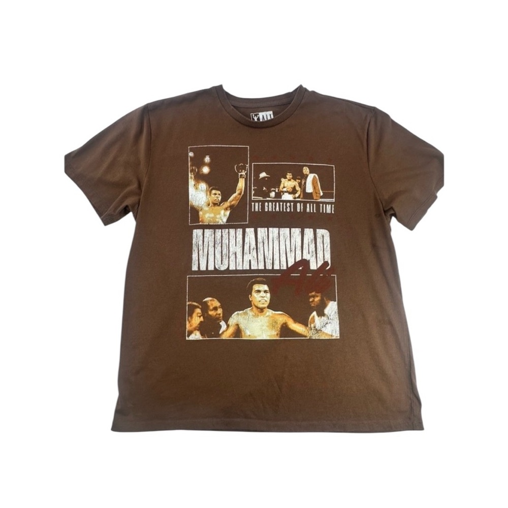 Muhammad Ali Shirt Mens‎  Brown Size Large